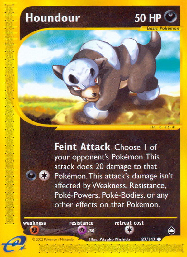 Houndour⁣ - Aquapolis⁣ (Common)⁣ [87] English / Good / Normal