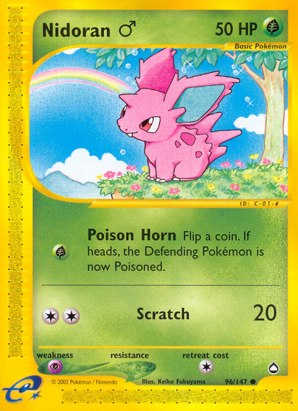 Nidoran ♂⁣ - Aquapolis⁣ (Common)⁣ [96] English / Poor / Normal