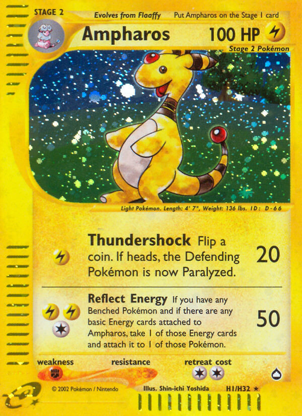 Ampharos - Aquapolis (Holo Rare) [H1] Kortspil