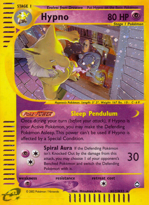 Hypno⁣ - Aquapolis⁣ (Holo Rare)⁣ [H12] English / Light Played / Normal