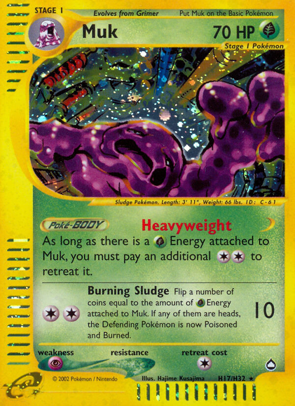 Muk⁣ - Aquapolis⁣ (Holo Rare)⁣ [H17] English / Good / Normal