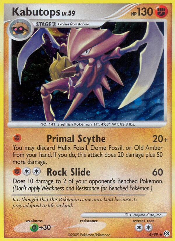 Kabutops Lv59 Arceus Holo Rare Kortspil
