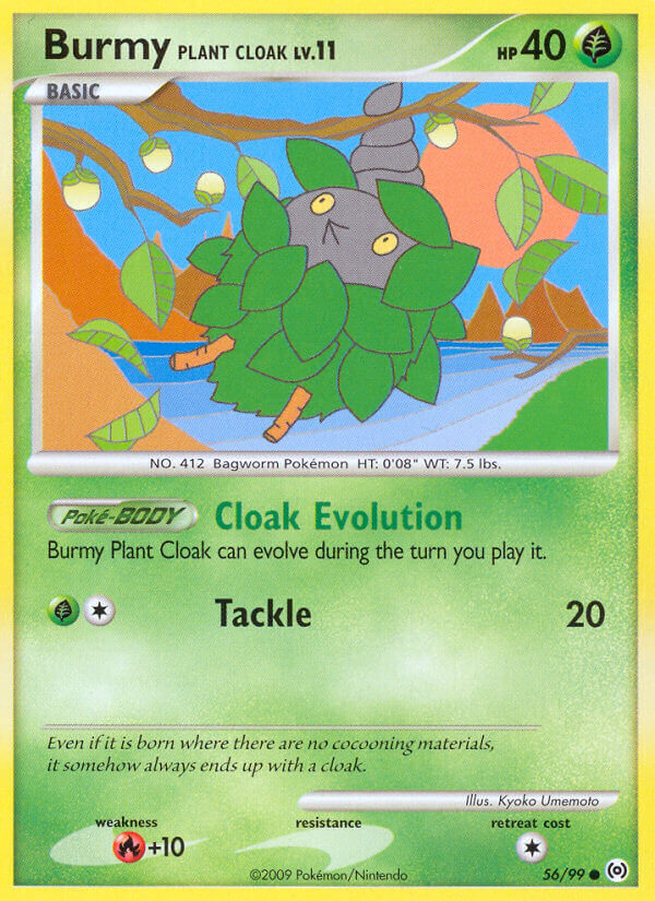 Burmy Plant Cloak Lv.11 - Arceus (Common) [AR-56] English / Near Mint / Normal