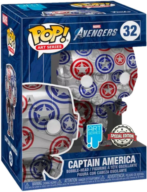 Funko POP! - Art Series: Captain America #32 (inkl. Hard Acrylic Box)