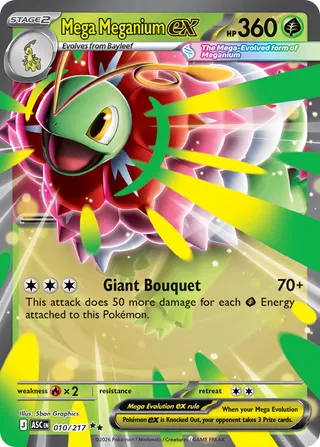 Mega Meganium ex - Ascended Heroes (Double Rare) [ASC-010] English / Near Mint / Normal