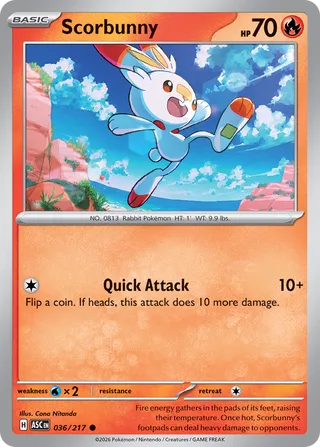Scorbunny - Ascended Heroes (Common) [ASC-036] English / Near Mint / Normal