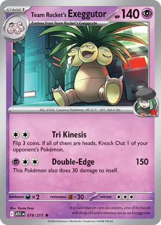 Team Rocket's Exeggutor - Ascended Heroes (Rare) [ASC-078] English / Near Mint / Normal