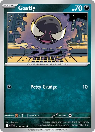 Gastly - Ascended Heroes (Common) [ASC-123] English / Near Mint / Normal