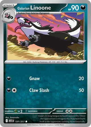 Galarian Linoone - Ascended Heroes (Common) [ASC-131] English / Near Mint / Normal