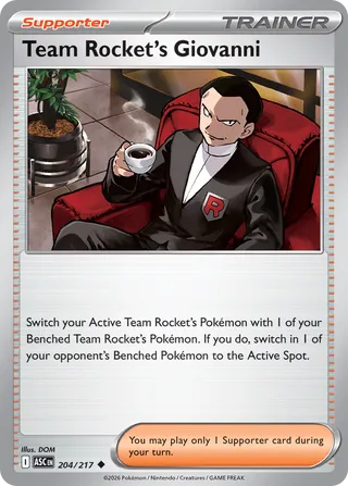 Team Rocket's Giovanni - Ascended Heroes (Uncommon) [ASC-204] English / Near Mint / Normal