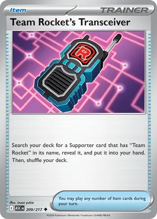 Team Rocket's Transceiver - Ascended Heroes (Uncommon) [ASC-209] English / Near Mint / Normal