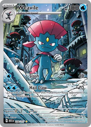 Weavile - Ascended Heroes (Illustration Rare) [ASC-228] English / Near Mint / Normal