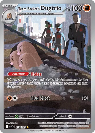Team Rocket's Dugtrio - Ascended Heroes (Illustration Rare) [ASC-239] English / Near Mint / Normal