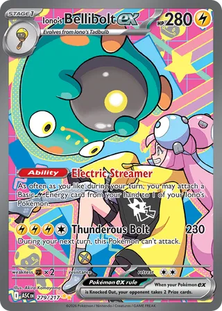 Iono's Bellibolt ex - Ascended Heroes (Special Illustration Rare) [ASC-279] English / Near Mint / Normal