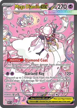 Mega Diancie ex - Ascended Heroes (Special Illustration Rare) [ASC-282] English / Near Mint / Normal