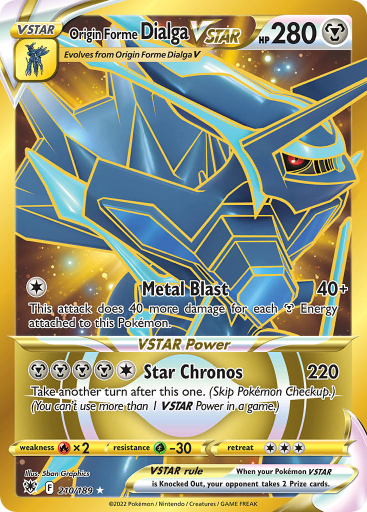 Origin Forme Dialga VSTAR - Astral Radiance (Secret Rare) [ASR-210] English / Near Mint / Normal