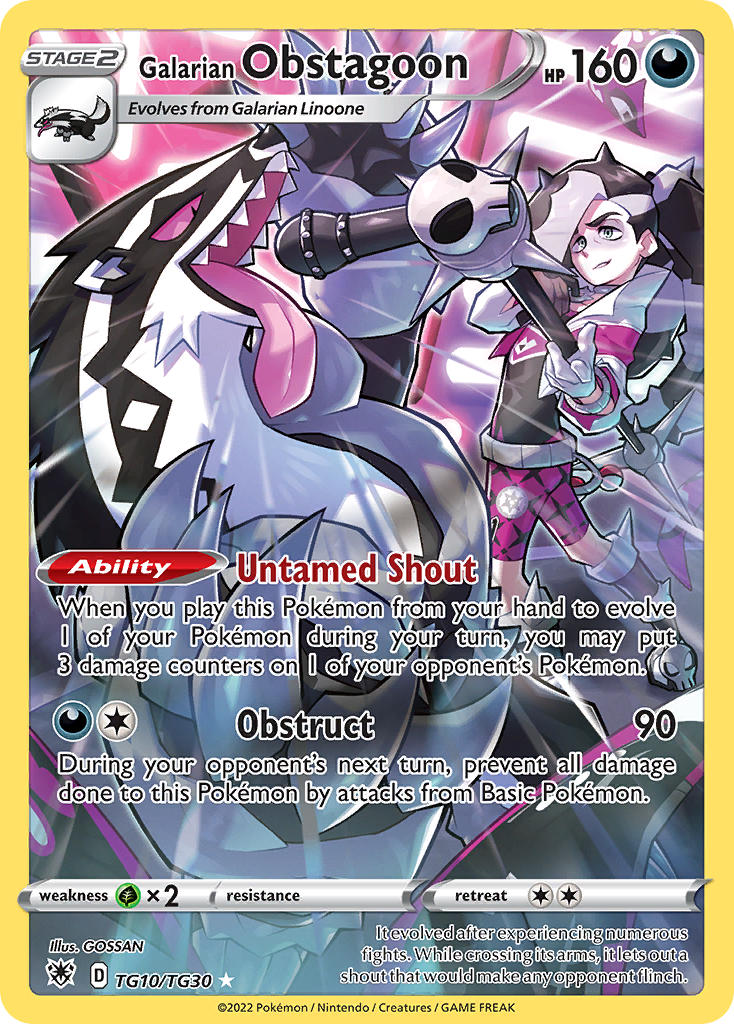 Galarian Obstagoon - Astral Radiance (Holo Rare) [ASR-TG10] English / Excellent / Normal