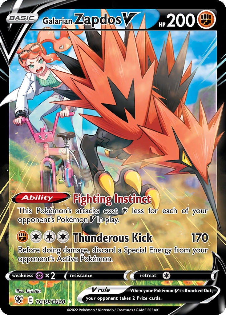 Galarian Zapdos V - Astral Radiance (Ultra Rare) [ASR-TG19] English / Near Mint / Normal