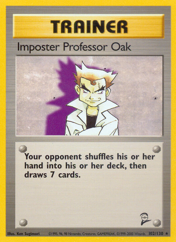 Imposter Professor Oak - Base Set 2 (Rare) [B2-102] English / Played / Normal