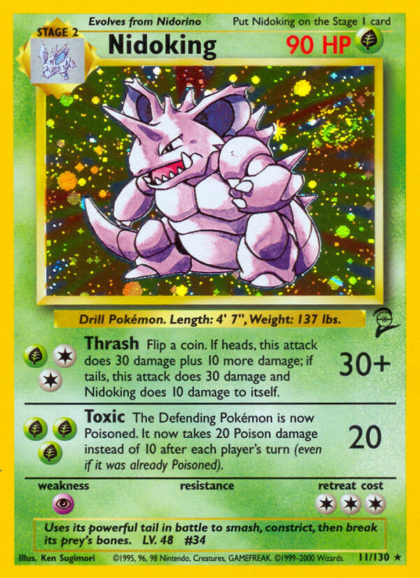 Nidoking - Base Set 2 (Holo Rare) [11] Kortspil
