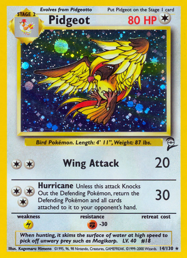 Pidgeot⁣ - Base Set 2⁣ (Holo Rare)⁣ [14] English / Played / Normal