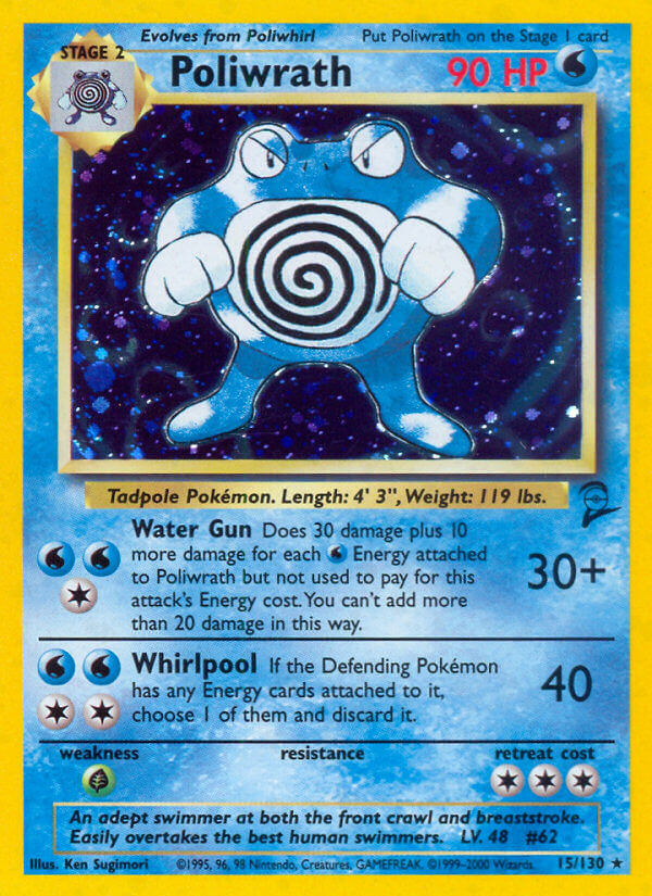 Poliwrath - Base Set 2 (Holo Rare) [B2-15] English / Poor / Normal