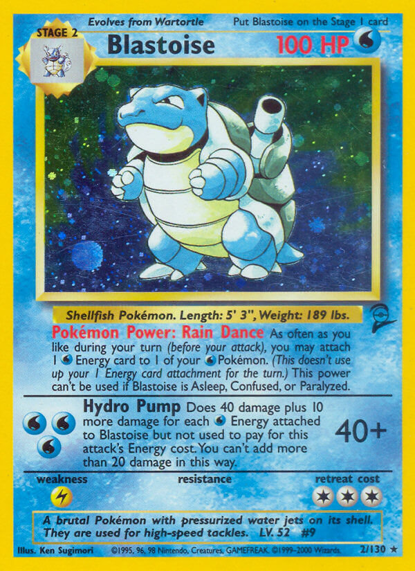 Blastoise - Base Set 2 (Holo Rare) [2] Kortspil