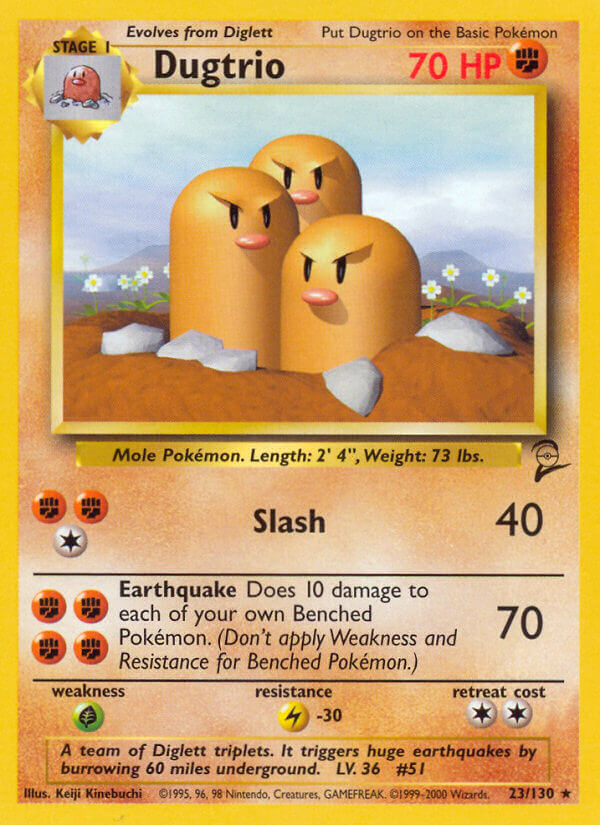 Dugtrio - Base Set 2 (Rare) [B2-23] English / Excellent / Normal