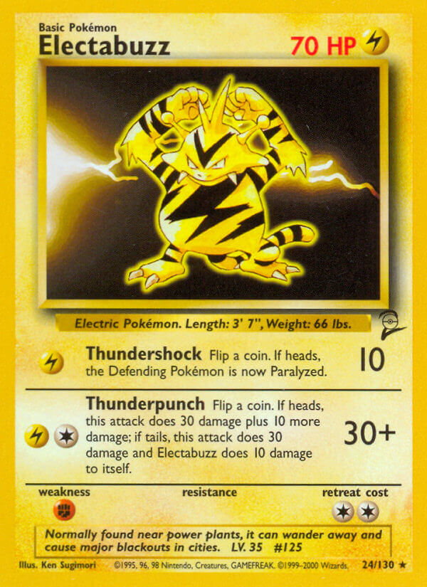 Electabuzz⁣ - Base Set 2⁣ (Rare)⁣ [24] English / Light Played / Normal