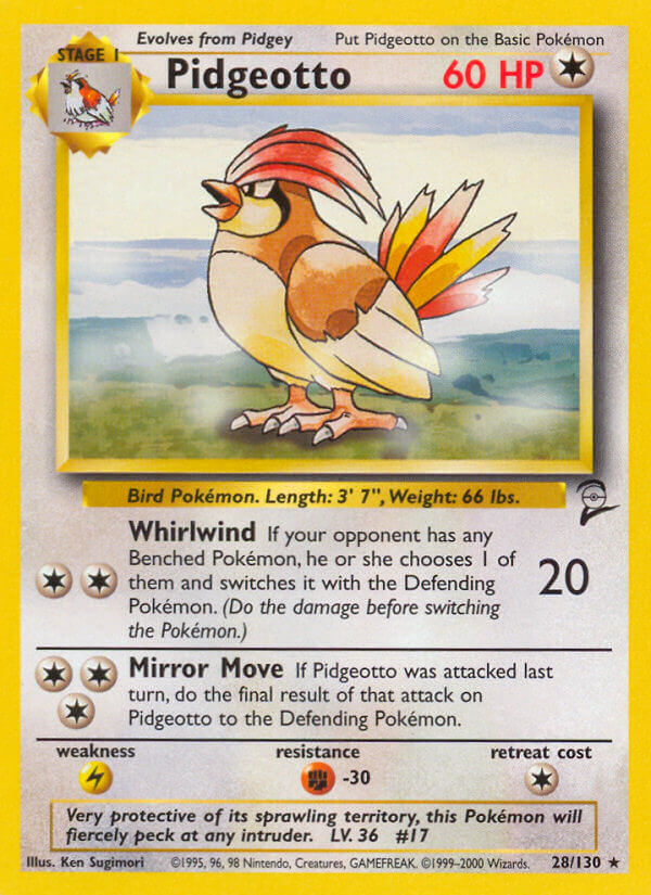 Pidgeotto⁣ - Base Set 2⁣ (Rare)⁣ [28] English / Played / Normal
