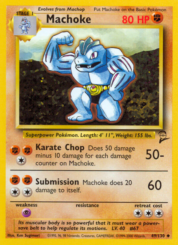 Machoke⁣ - Base Set 2⁣ (Uncommon)⁣ [49] English / Played / Normal