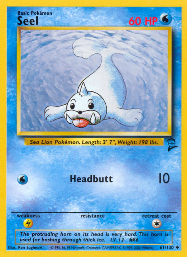 Seel⁣ - Base Set 2⁣ (Uncommon)⁣ [61] English / Light Played / Normal