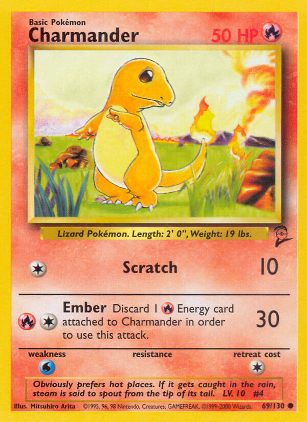 Charmander⁣ - Base Set 2⁣ (Common)⁣ [69] English / Near Mint / Normal