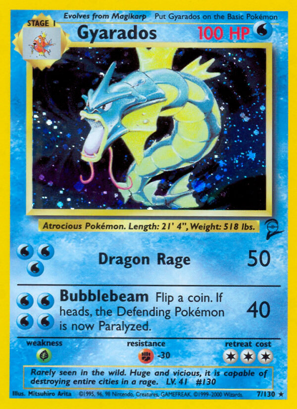 Gyarados - Base Set 2 (Holo Rare) [7] Kortspil