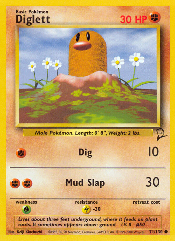 Diglett⁣ - Base Set 2⁣ (Common)⁣ [71] English / Near Mint / Normal