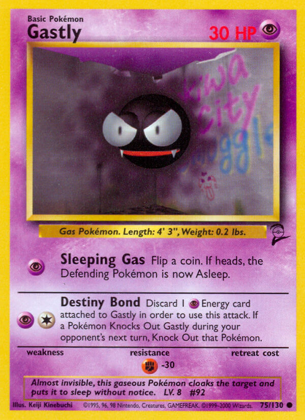 Gastly⁣ - Base Set 2⁣ (Common)⁣ [75] English / Good / Normal