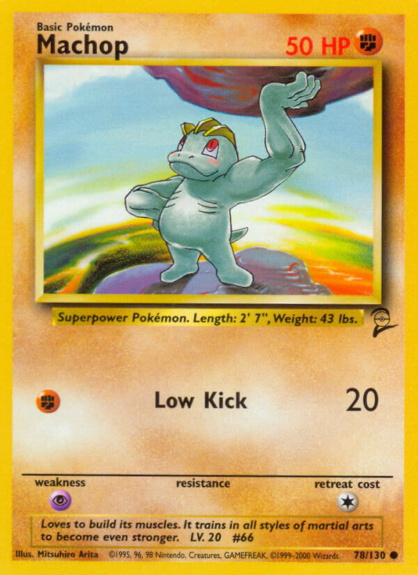 Machop⁣ - Base Set 2⁣ (Common)⁣ [78] English / Near Mint / Normal