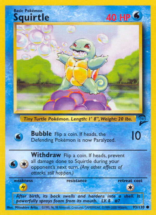 Squirtle⁣ - Base Set 2⁣ (Common)⁣ [93] English / Good / Normal