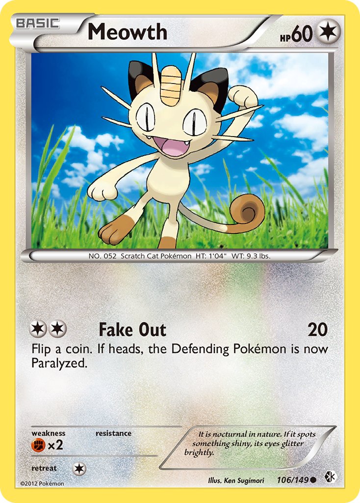 Meowth - Boundaries Crossed (Common) [BCR-106] English / Near Mint / Normal