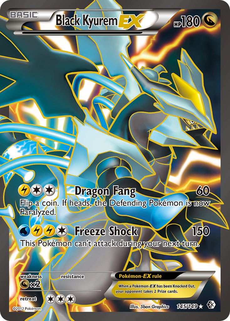 Black Kyurem EX - Boundaries Crossed (Ultra Rare) [BCR-145] English / Near Mint / Normal