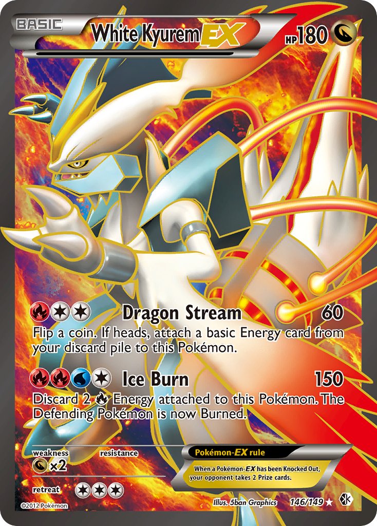 White Kyurem EX - Boundaries Crossed (Ultra Rare) [BCR-146] English / Near Mint / Normal