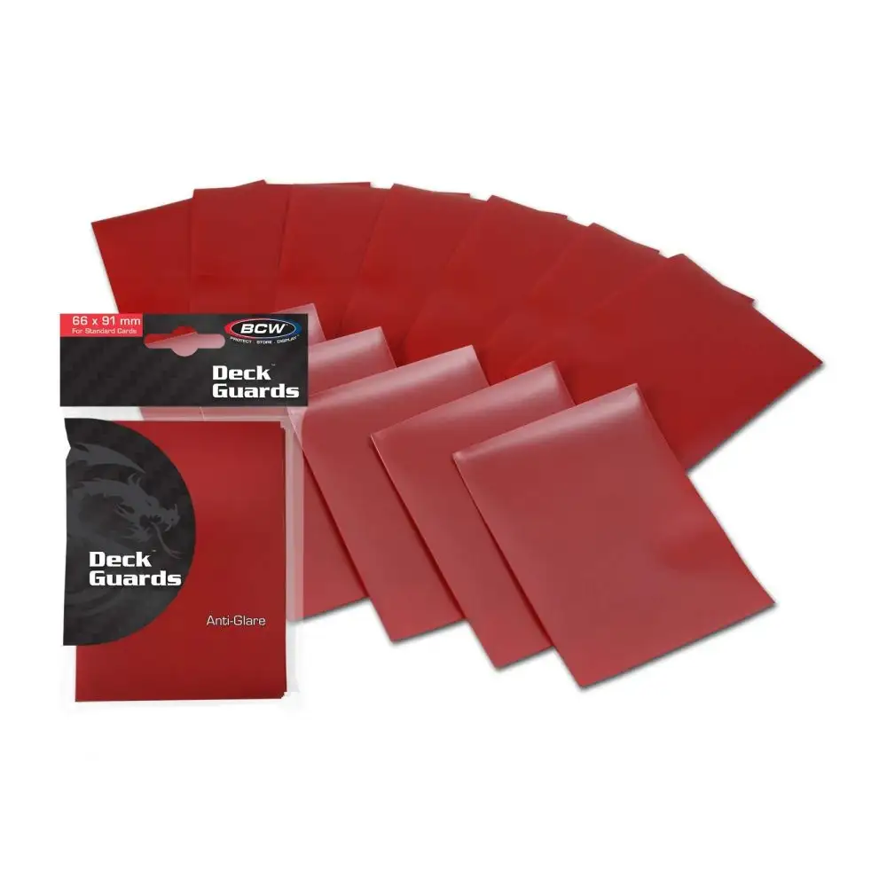 BCW: Deck Guard - Double Matte (50 stk.) Card Sleeves BCW Rød 