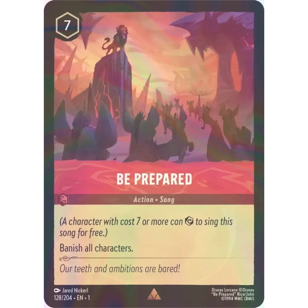 Be Prepared - Foil (Rare) - 128/204 - Disney Lorcana Singles