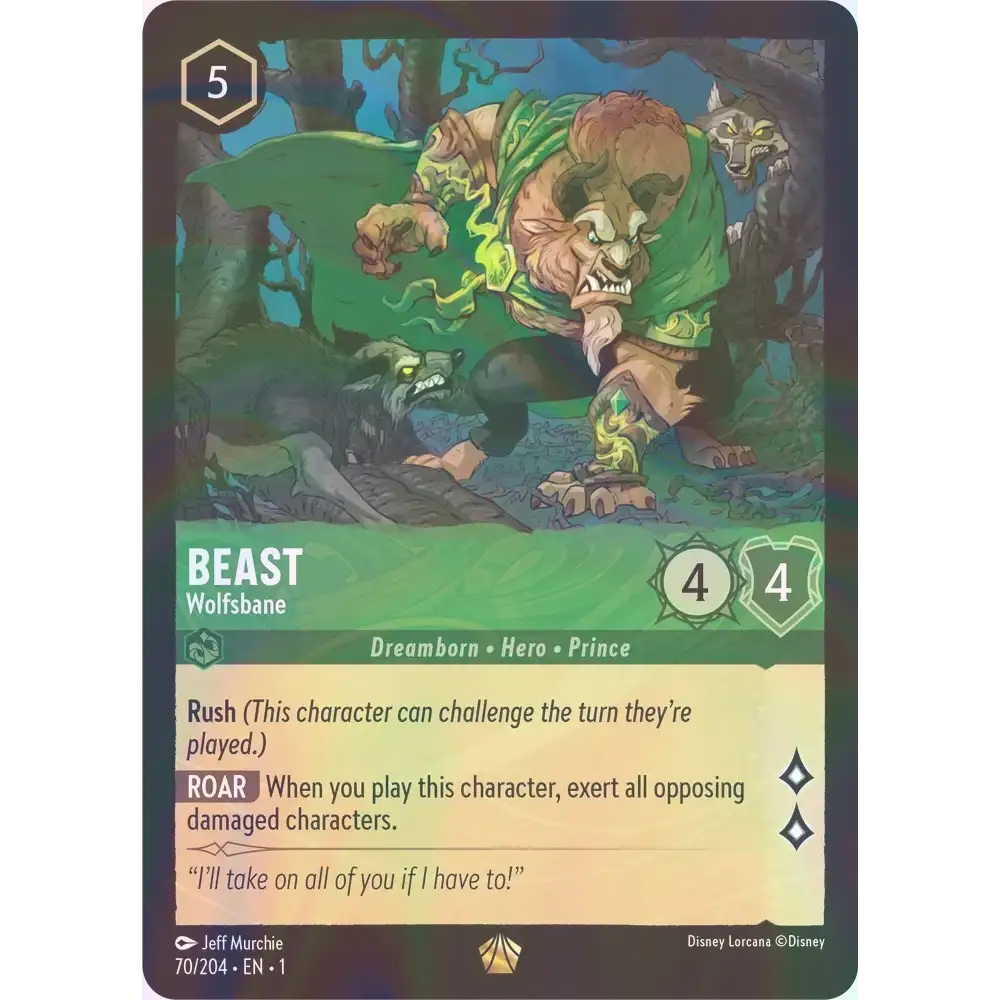 Beast - Wolfsbane - Foil (Legendary) - 70/204 - Disney