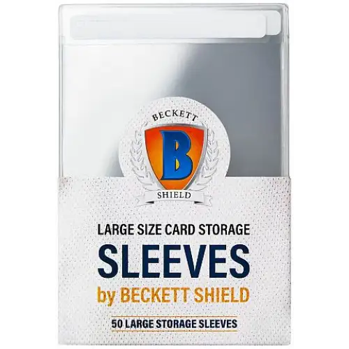 Beckett Shield: Large Size Card Storage - 50 stk. Semi Rigid Tilbehør Cardboard Gold 