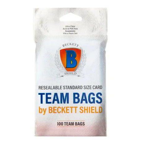 Beckett Shield: Resealable Standard Size Card - Team Bags Sleeves Beckett Shield 