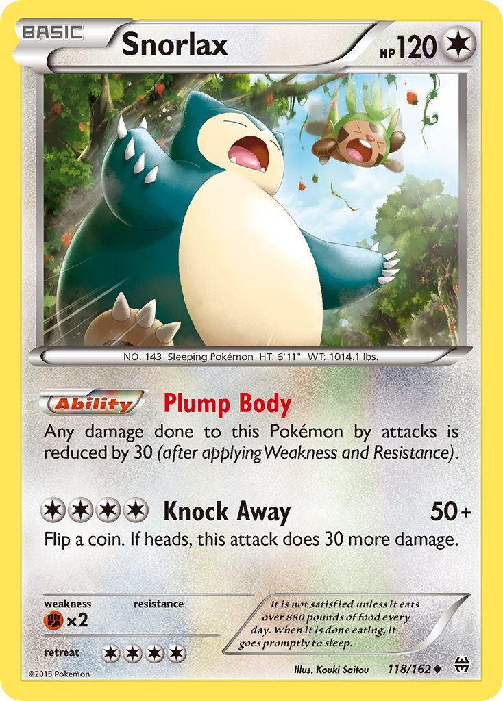 Snorlax - BREAKthrough (Uncommon) [BKT-118] English / Near Mint / Normal