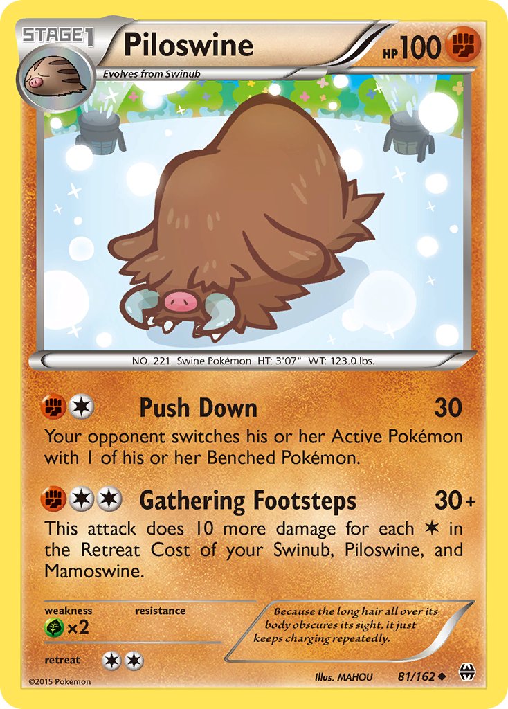Piloswine - BREAKthrough (Uncommon) [BKT-81] English / Near Mint / Normal