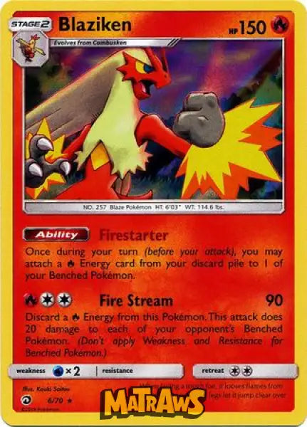 Blaziken - Holo 6/70 Enkeltkort