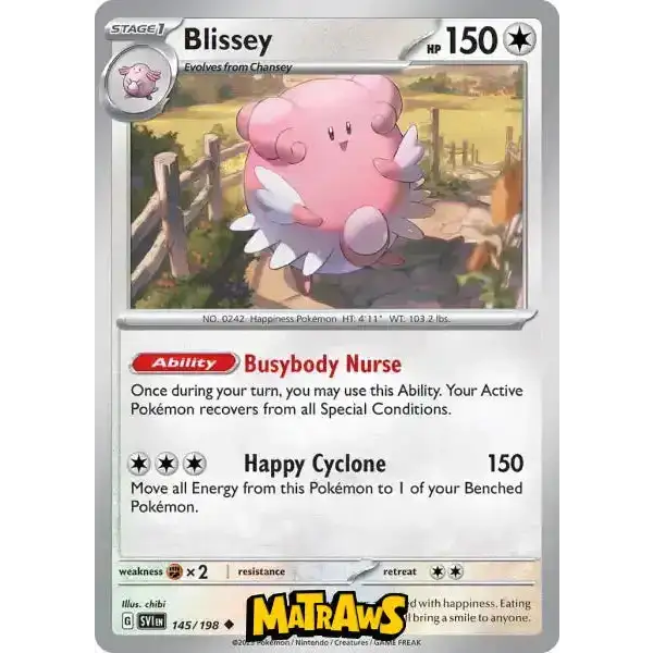 Blissey - 145/198 Enkeltkort Scarlet & Violet Base Set 